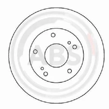2x Original A.B.S. Brake Disc 16494 for Nissan