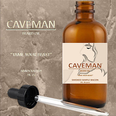 hand Crafted MAPLE BACON Beard Oil Growth Serum Conditioner 2 oz By CAVEMAN 