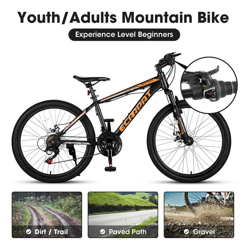 24 inch Mountain Bike Bicycle for Adults Aluminium Frame Bike Shimano 21-Speed - Picture 5 of 7