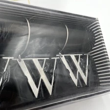 Mud Pie Napkin Rings Letter W Initials Silver Color 4 Pc Set Cosmopolitan Home