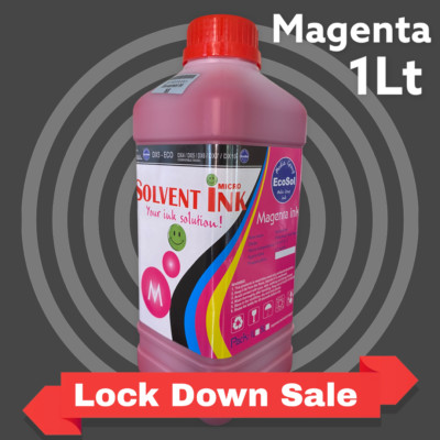 Light MAGENTA Eco Solvent Ink Compatible for Roland Mimaki Agfa Printer 1L.