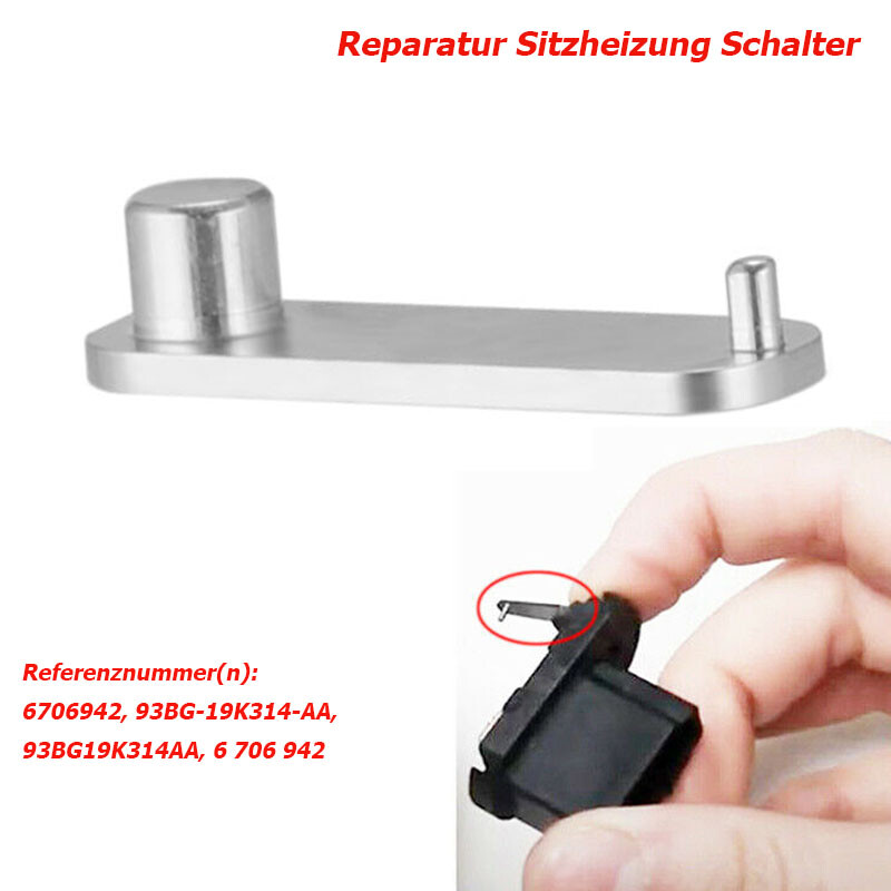 Kit De Réparation Interrupteur Chauffage Siège Ford - 2 Guides Renforcés Acier Inoxydable CNC Pour Cougar, Fiesta, Transit, Ranger, Mondeo