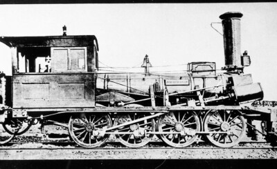 RDG reading railroad P&R 1846 0-8-0 locomotive mounted negative