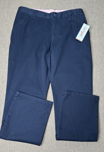 Cat & Jack School Chino Pants Girl's 16 Plus Straight Fighter Pilot Blue NWT - Picture 3 of 13