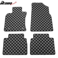 Fits 18-24 Toyota Camry Floor Mats Non-Slip Carpets Checkered Black Gray Plaid (For: Toyota Camry)