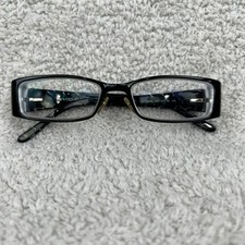 Vogue VO 3590-B Black Rectangle Eyeglasses Rhinestone V Logo Frames 51-16-130