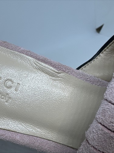 Gucci Sandalen GG Marmont Rosa Wildleder Fransen Größe 39 UK 5,5-6 - Bild 14 von 16