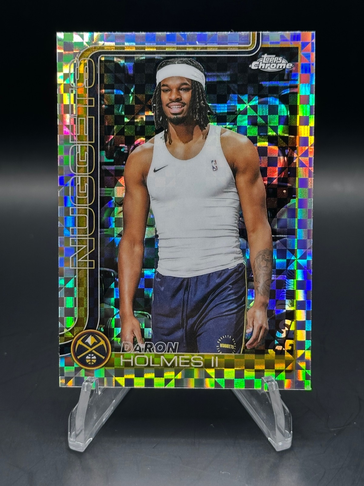 2025-26 Topps Chrome DaRon Holmes II X-Fractor #75 Denver Nuggets