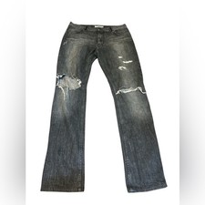 Yves Saint Laurent Rive Gauche Vintage Distressed Jeans Size 33 Authentic