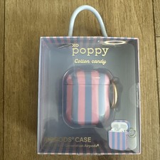 XO Poppy 1st & 2nd Generation AirPods Case Keychain Cotton Candy Apple Ear Buds