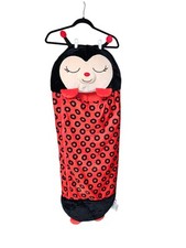 Happy Nappers Ladybug Pillow & Sleeping Bag 2-in-1 - Medium 54"x20" for Kids 3+