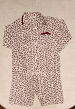 VTG JC Penney Pajama PJ Set Mens Large Paisley Shorts Long Sleeve Shirt USA