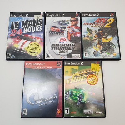 PlayStation 2 Game Lot Gran Turismo 3 ATV Offroad Nascar Le Mans Juiced