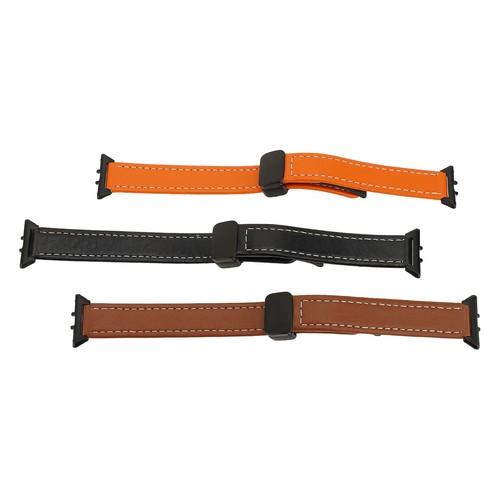 3pcs Magnetic Smart Watch Bands Für Galaxy Fit3 SM R390 PU Leder Metall Conn FOY - Zdjęcie 9 z 23