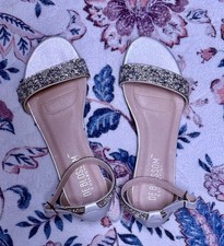 Bridal Shoes- Low Profile Pearl/Crystal Heel- Deblossom Collection- Size 7