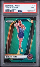 2024 PANINI PRIZM WNBA #143 CAMERON BRINK GREEN PRIZM ROOKIE SPARKS MINT PSA 9