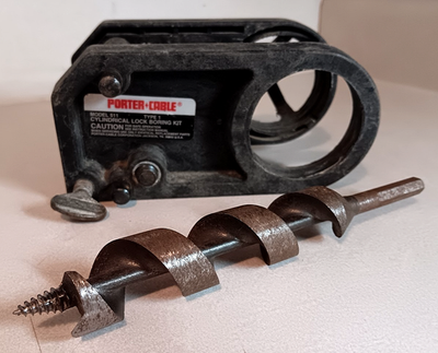 #ad PORTER CABLE 511 CYLINDRICAL LOCK BORING JIG WITH 1quot; BORING BIT $39.99