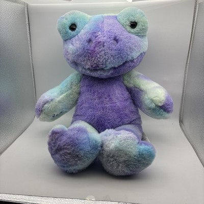 Build A Bear Hoppy Swirls Frog Blue Purple Tie Dye~Stuffed Animal~Preowned!!!!