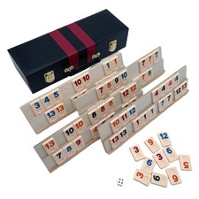 Deluxe Rummy with Wooden Racks in Attache Case, 3", 2 - 4 players