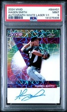 2024 Leaf Vivid AUTO White Laser 1/1 HAGEN SMITH Razorbacks White Sox PSA 9