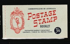 COMMONWEALTH OF AUSTRALIA 1956 BOOKLET 3½d BROWN SB32 £30 SUPERB BARGAIN!