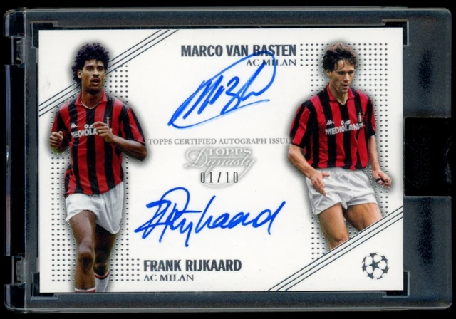2022-23 Topps Dynasty UCL Frank Rijkaard Marco Van Basten Dual Auto /10 AC Milan