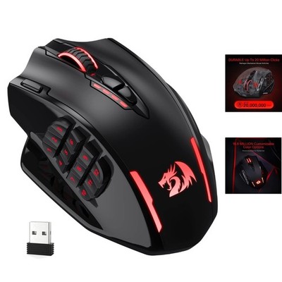 M913 Impact Elite Mouse: 16000 DPI, 12 MMO Buttons, Low-Latency & Customizable
