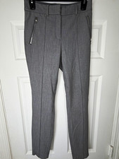 Express Women  s Stretch Skinny High Rise Gray Dress Pants Zip Flat Front
