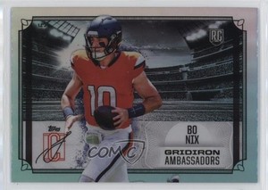 2024 Topps Signature Class Gridiron Ambassadors Teal /225 Bo Nix #GA-4 Rookie RC