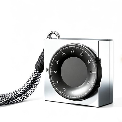 60 Minutes Mechanical Wind Up Timer, Loud Alarm Manual Countdown Silver