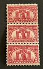 Mint Vintage US Stamps, #627 … M/OG/NH-H .. Connected Trio