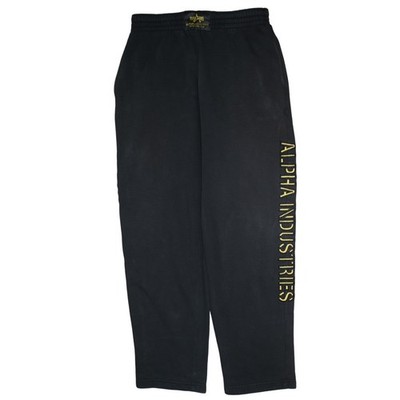 Alpha Industries Jogginghose Herren schwarz Medium Logo Fleecehose