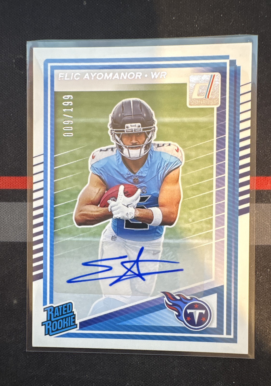 2025 Panini Donruss - Rated Rookie Elic Ayomanor #339 Autographs /199 (AU, RC)