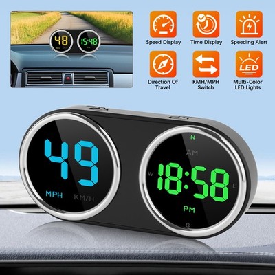 Universal Auto GPS HUD Head Up Display Digital Speedometer 7 Color LED USB Plug