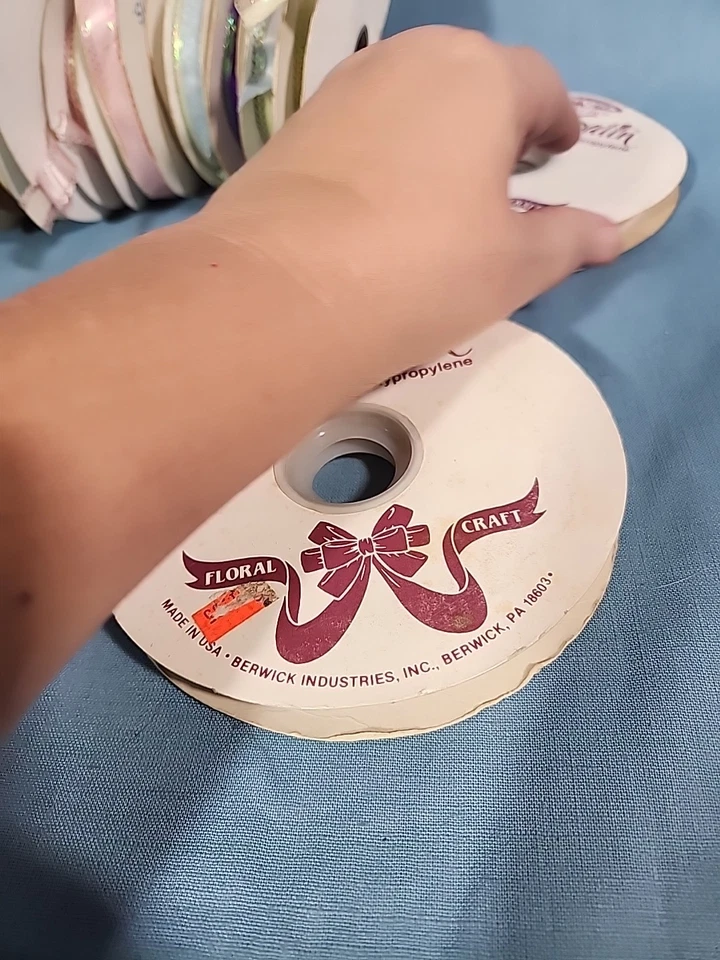 Винтажный Цветочный Лента Банты Корсаж Всепогодный Ацетат Частичные Рулоны Лот для Рукоделия - Изображение 2 из 4