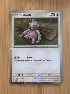 Slakoth 160/193 Paldea Evolved Cosmo Holo Promo NM Pokémon TCG
