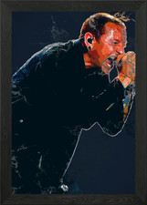 Chester Bennington Framed Wall Art Poster Canvas Print Picture
