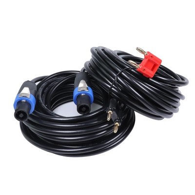 HBU Pack of 2 30 Feet Speakon to Banana Plug Cable - 2pcs 30 Ft. Compatible D...