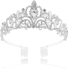 NODG Silver Crystal Tiaras Crowns for Women Princess Bride...