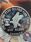 1976 Bicentennial Tri State Refining 1 Troy Oz .999 Fine Silver Round 24900