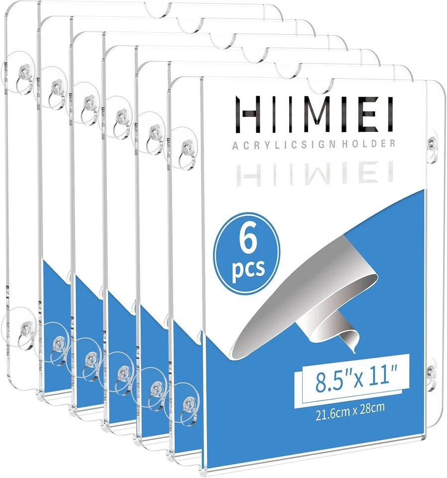 Clear Acrylic Wall Sign Holder with Suction Cup for Offices, Stores, and Events - Image 3 of 4