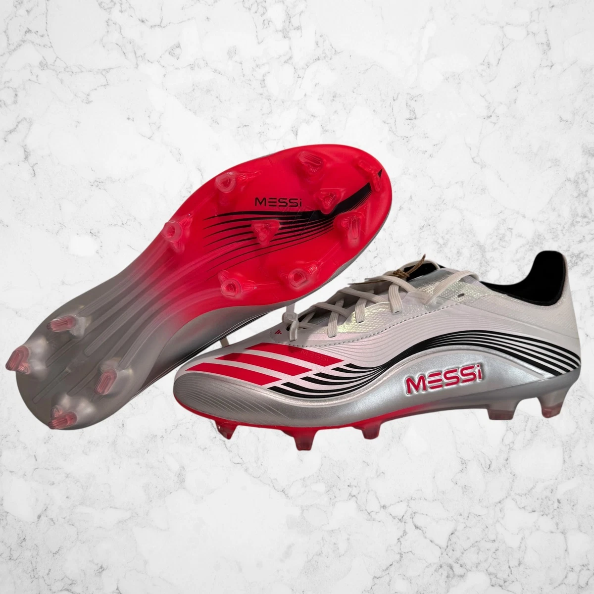 Adidas Nemesis Red and Silver Soccer Cleats Men main image 3