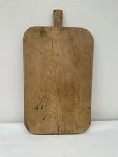 Großes Vintage Französisches Holz Brot Schneidebrett Servierplatte