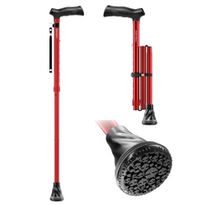 HONEYBULL Foldable Walking Cane for Men & Women – Adjustable, Collapsible,