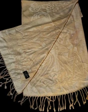 vintage Beige Patrick Francis Ireland Shaw,Scarfs, Shoulder Wrap