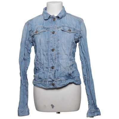 Zara Basic Dept, Jeansjacke, Damen, Größe: M, Z1975, Blau, Baumwolle/Leinen #Xn4