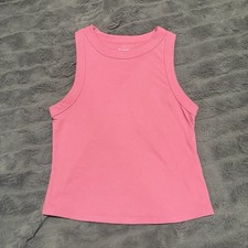 Old Navy Pink Ribbed Tank Top Women s Medium Sleeveless