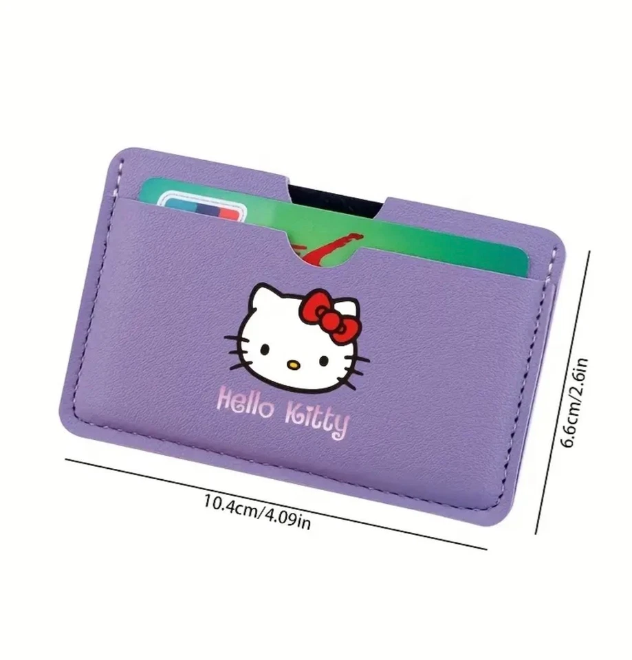Portatarjetas billetera ultrafina Hello Kitty con 3 ranuras para tarjetas bancarias e identificación Foto 3 de 3