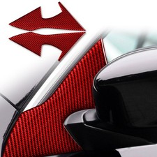Red Carbon Fiber Side Rearview Mirror A-pillar Sticker For Honda Accord 2014-17