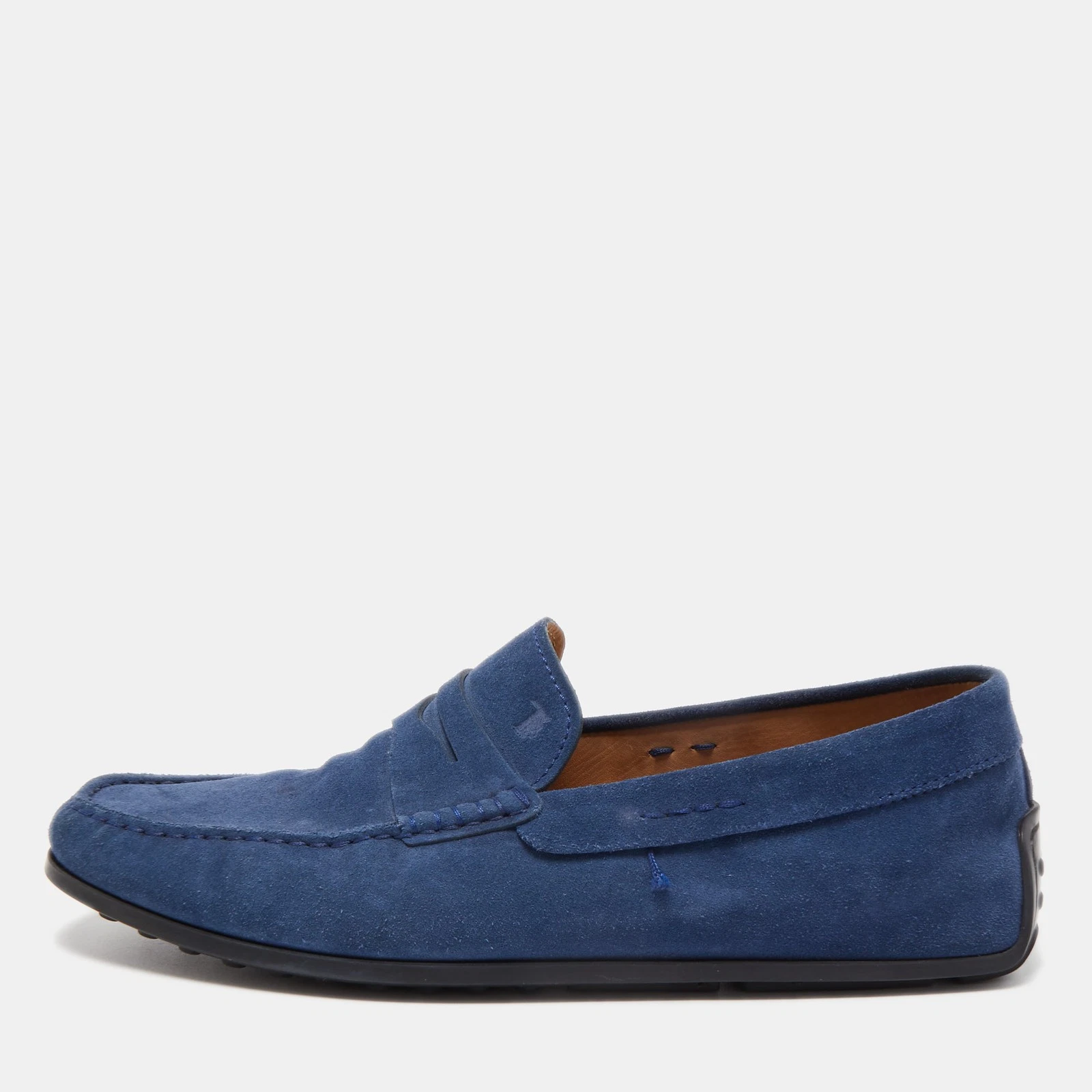 TOD’S Mocassini in pelle scamosciata blu Tod's taglia 41